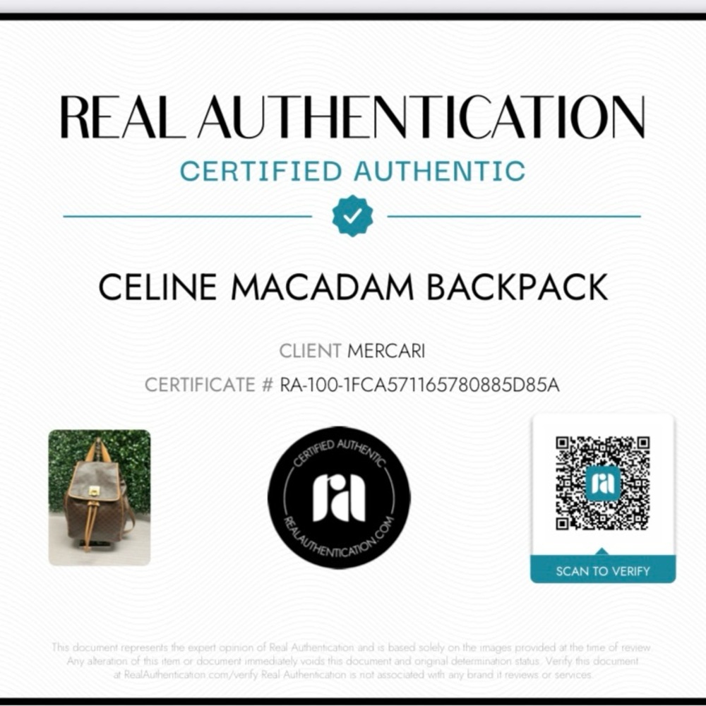 Celine Tan and Brown Backpack with Luxurious Design (SMALL) - Picture 13 of 13